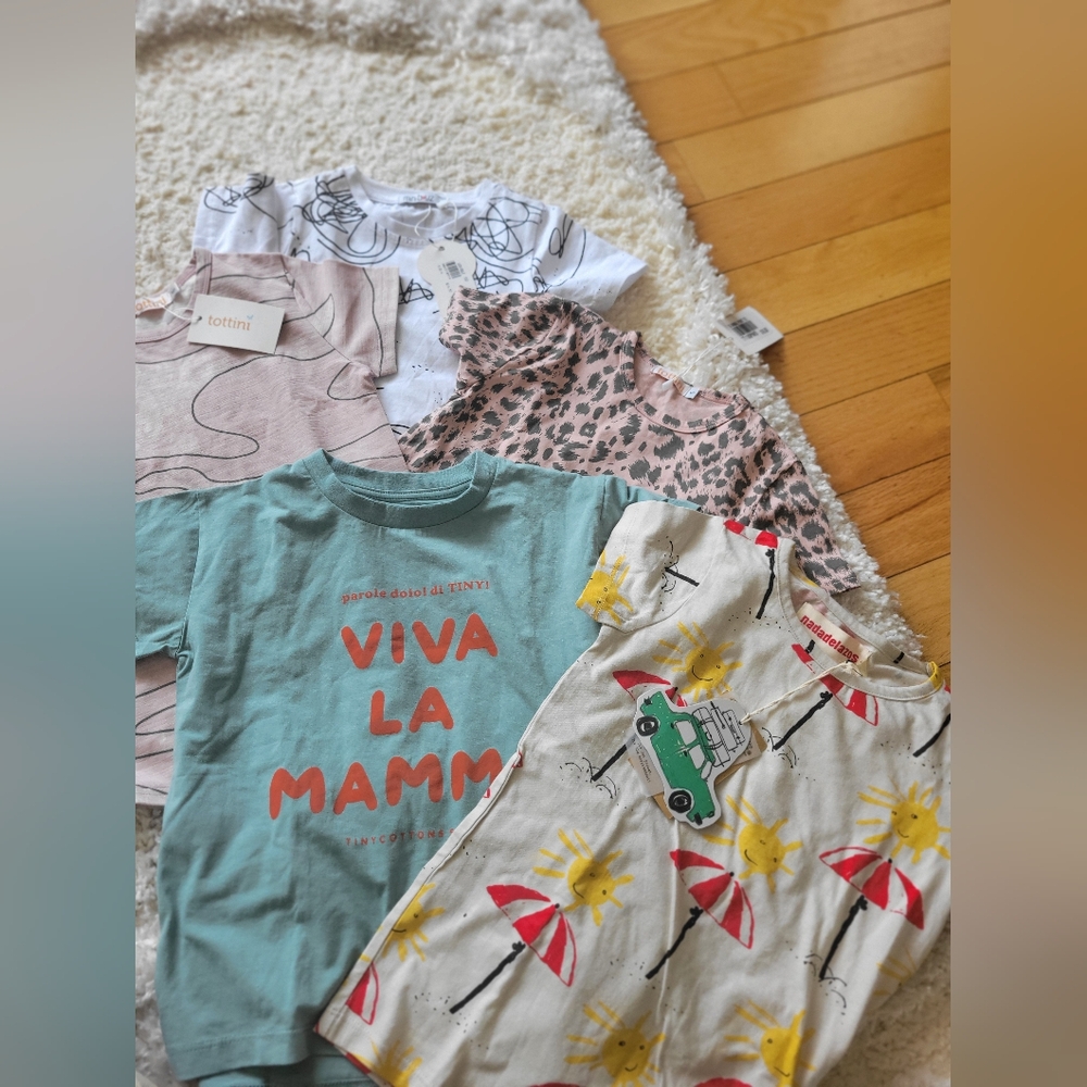 GIRLS SUMMER TEES | NEW WITH TAGS | SIZE 4-5T
